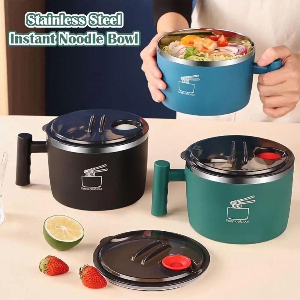 Dim Sum Basket - Taşınabilir Paslanmaz Çelik Ramen Kasesi, Sızdırmaz