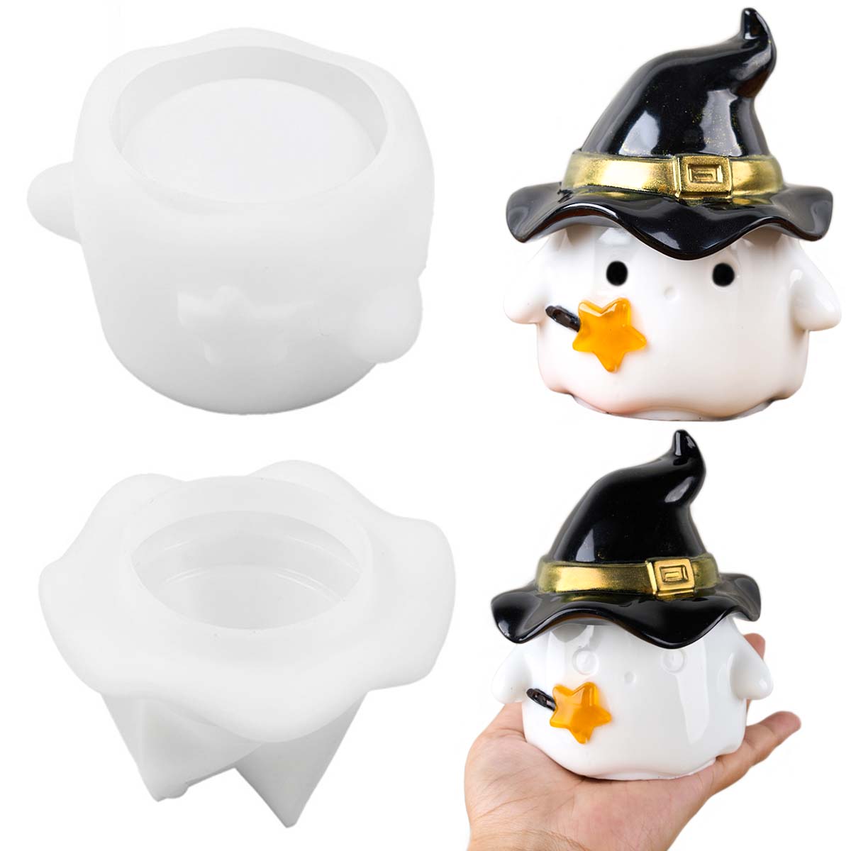 Potsticker Mold - Şapka Hayalet Mum Kavanoz silikon kalıp