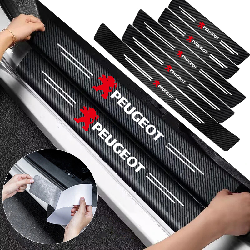 Crepe Pan Carbon - 1/4/5 Adet Araba Kapı Eşiği Koruyucu