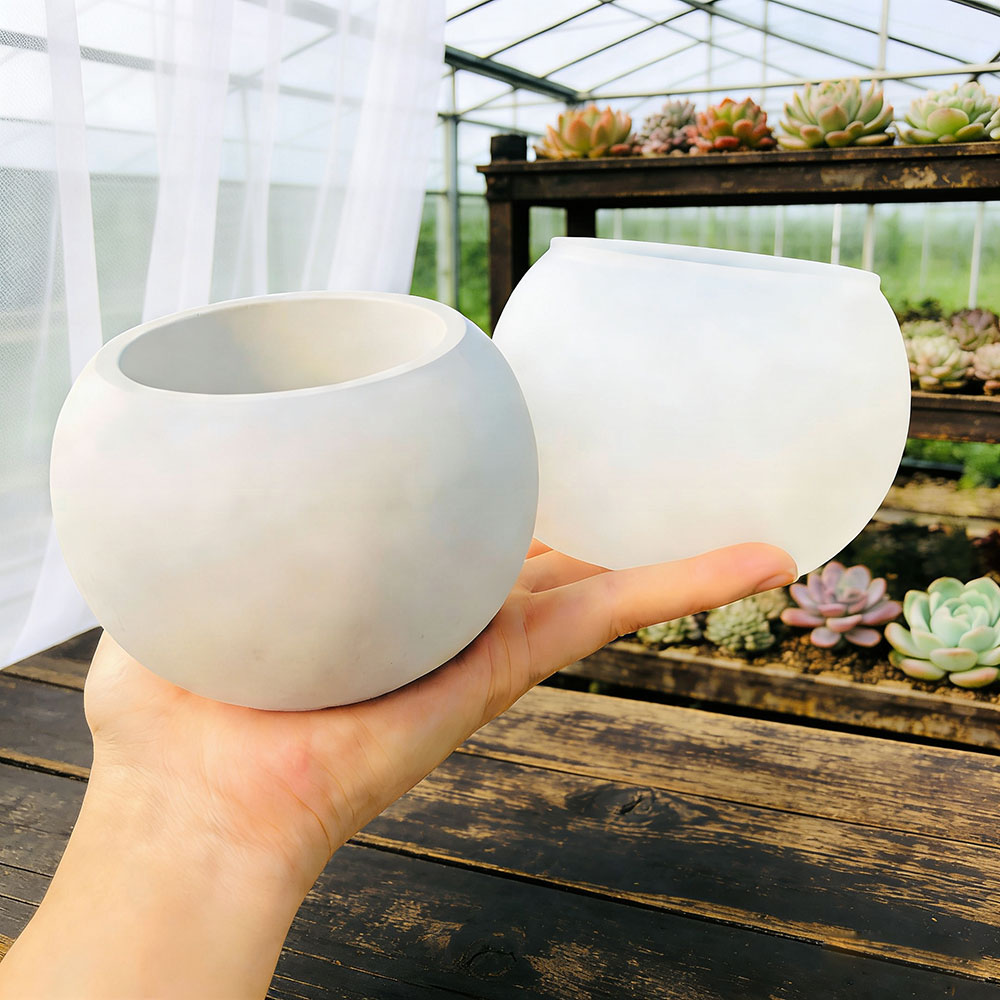 Potsticker Mold - Küresel Saksı Silikon Kalıp DIY Mumluk