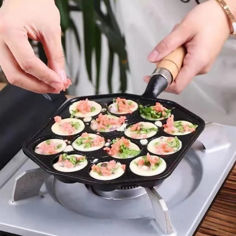 Pişirme Takoyaki Pan 14 delik  - Cast Iron Corn incelemesi ve fiyatı
