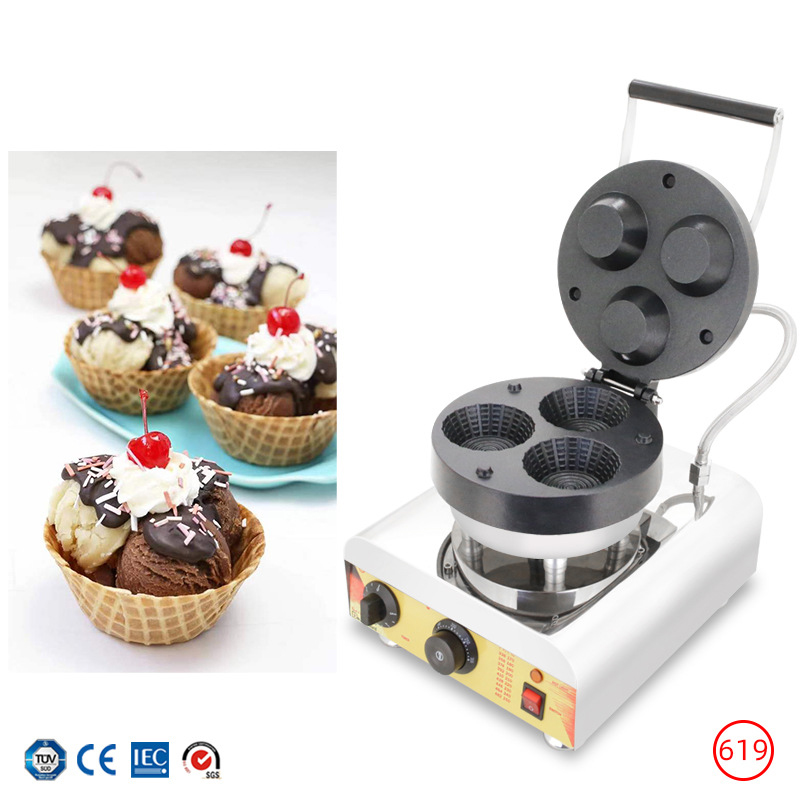 Ticari Üç Delikli Dondurma Kül - Waffle Cone Maker incelemesi ve fiyatı